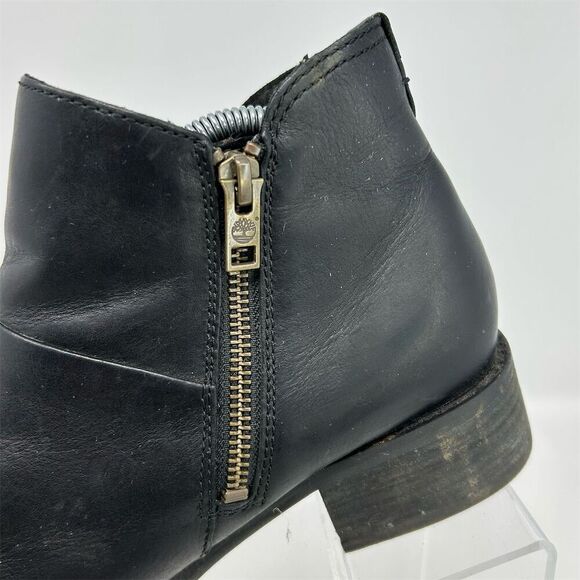 Timberland Ortholite Black Leather Chelsea Ankle Boots Size 9 Casual Fall - Picture 5 of 13